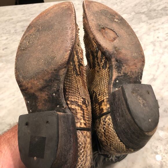 Vintage Python Snakeskin Boots 8.5 EE
